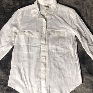 Levi’s 100% white Cotten linen shirt